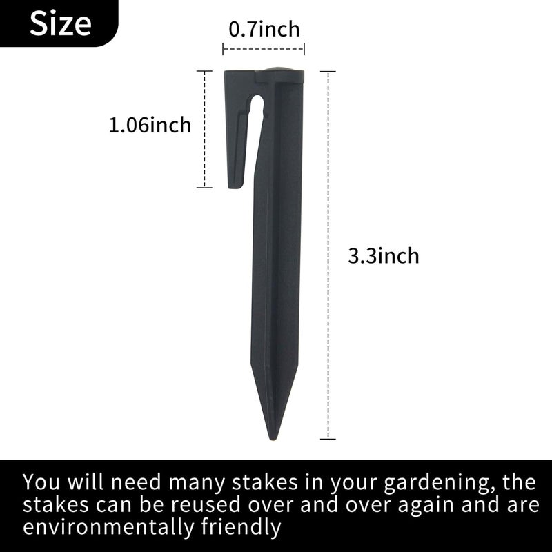Multisland 200Pcs 3.3" Plastic Boundary Wire Stakes Lawn Stakes Tent Pegs for Installation Robot Lawn Mower, Pet Fence, Camping Tent, Home Gardening - Image 4